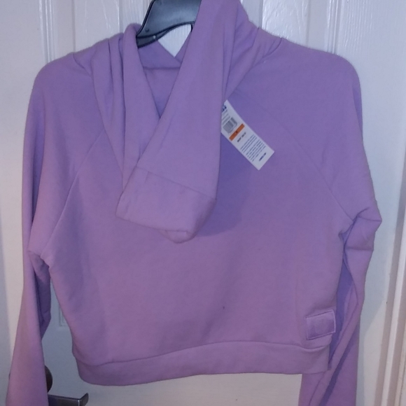 Lavender and silver Kswiss cropped hoodie - Picture 2 of 4